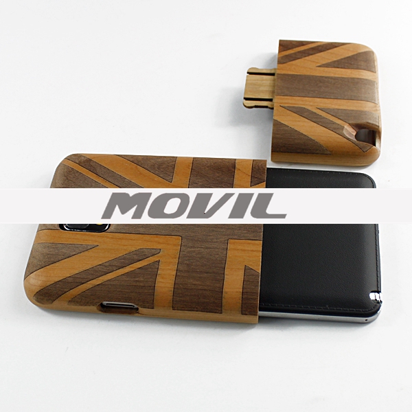 NP-2389 Funda de auténtica madera de bambú para Samaung Galaxy Note 3-7